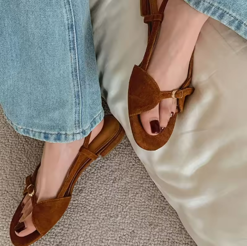Brown Suede Sandals