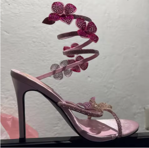 Pink High Heel Sandals