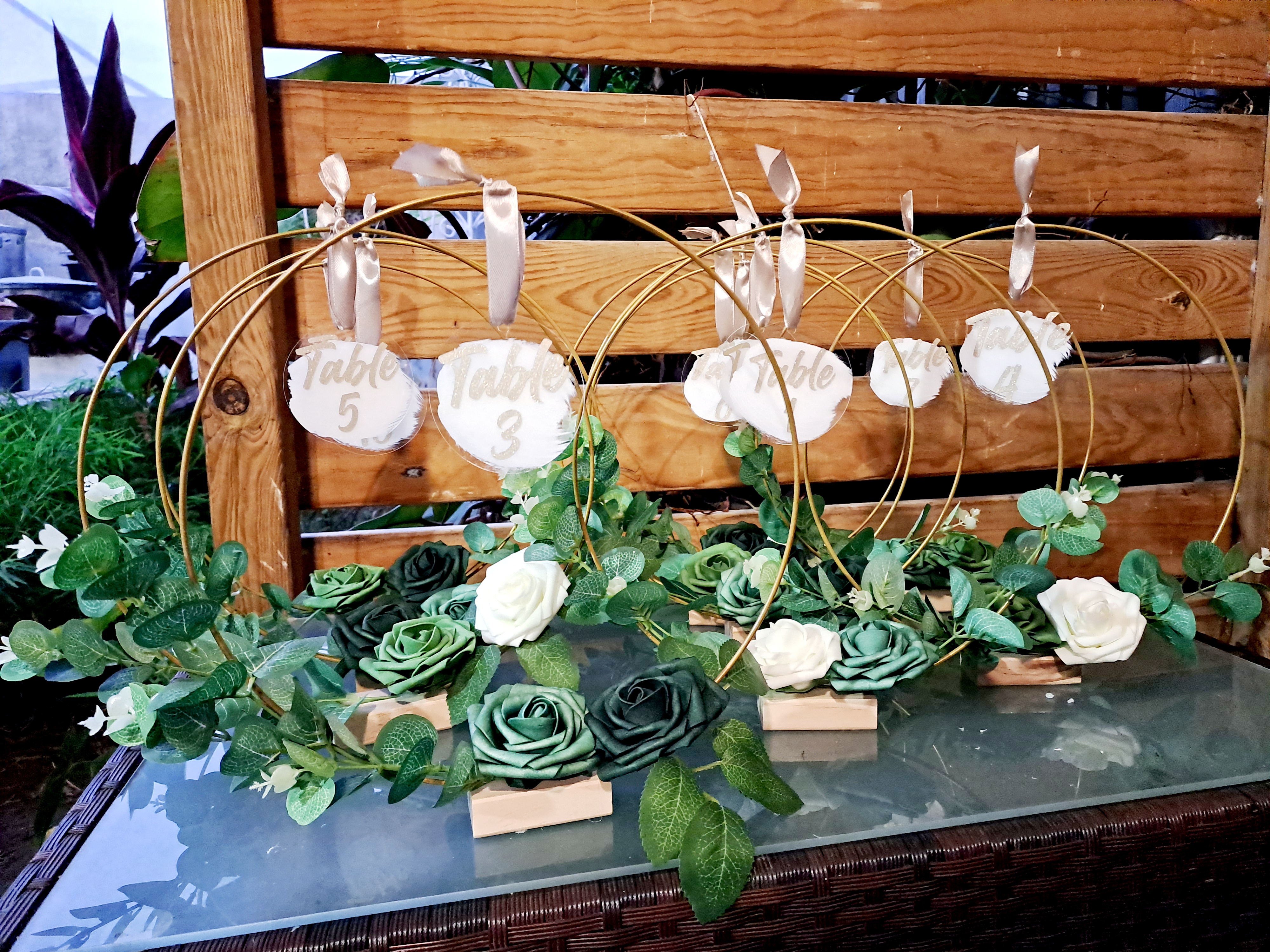 Décorations de table de mariage