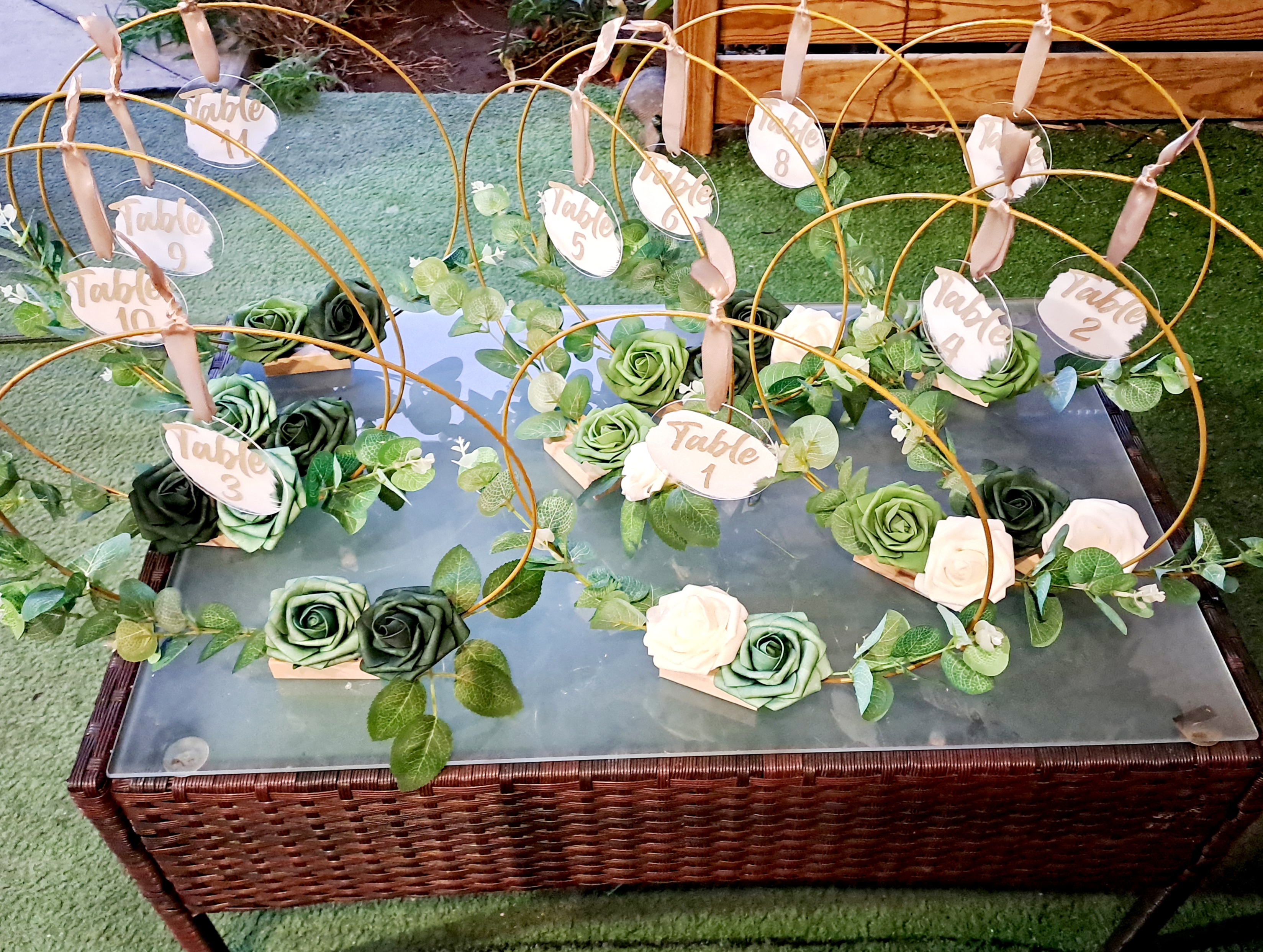 Décorations de table de mariage