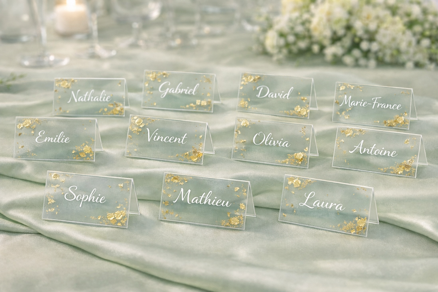 Marque-places personnalisés mariage 