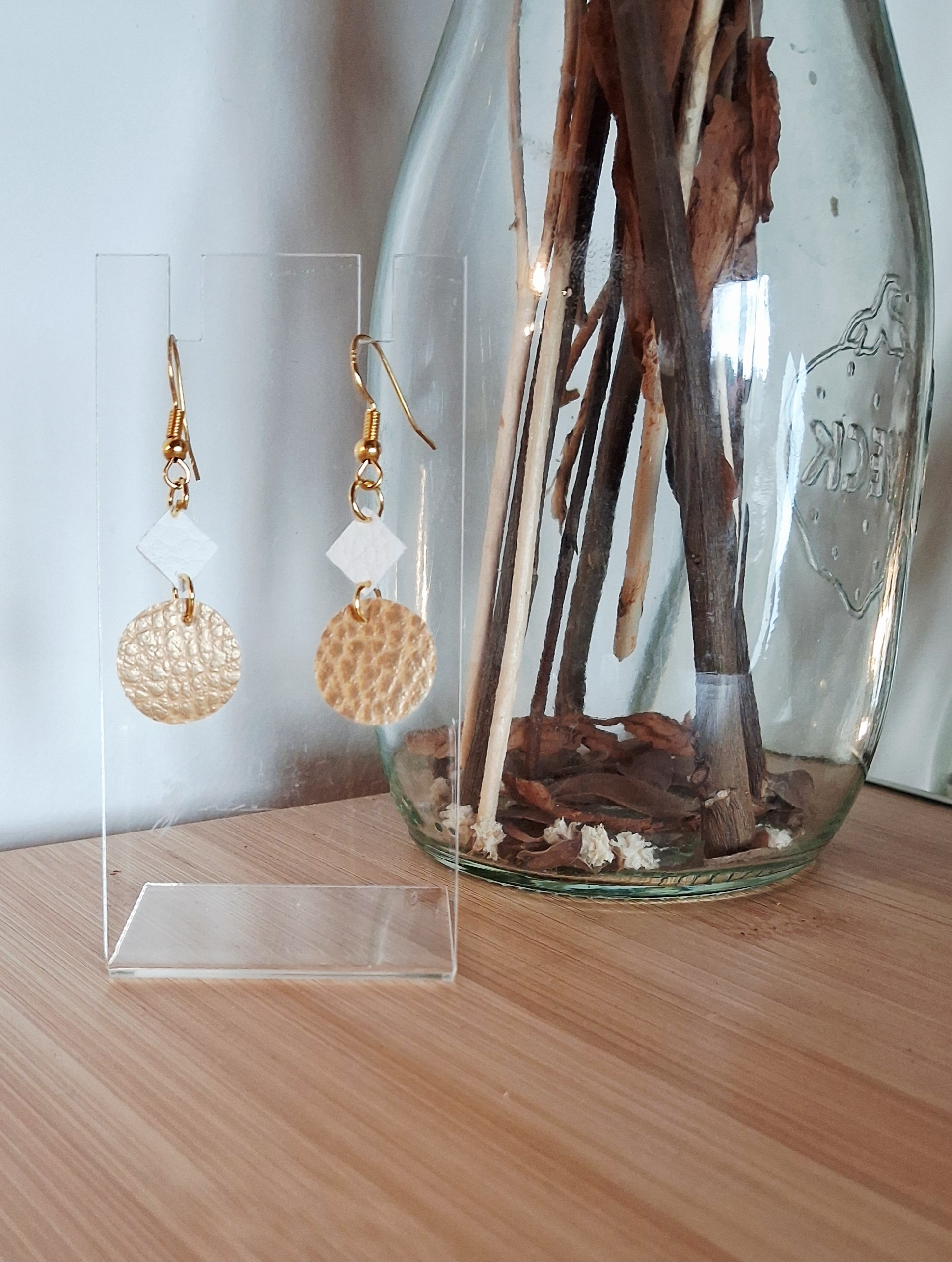 Boucles d'oreilles dorées