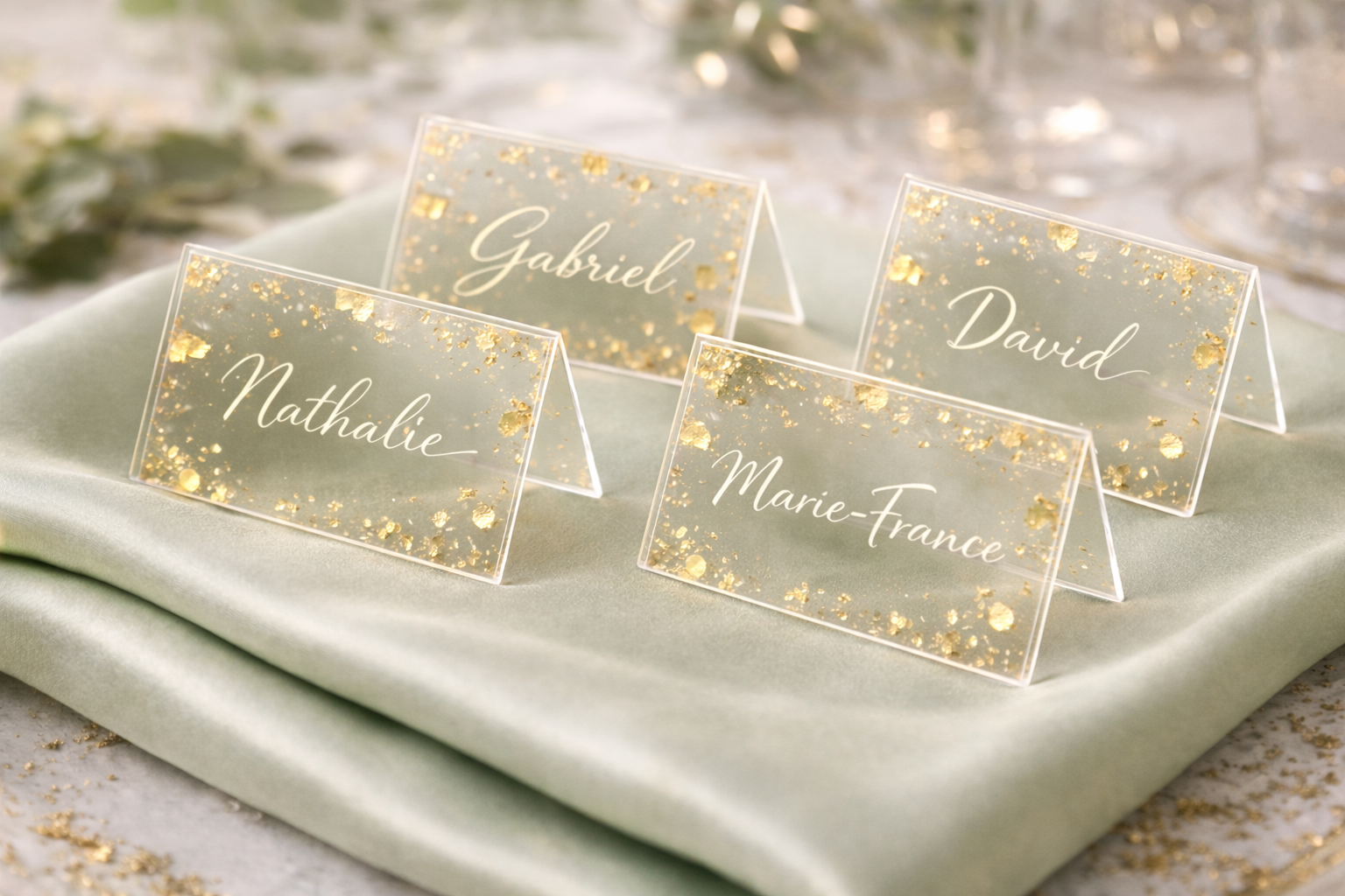 Marque-places personnalisés mariage 