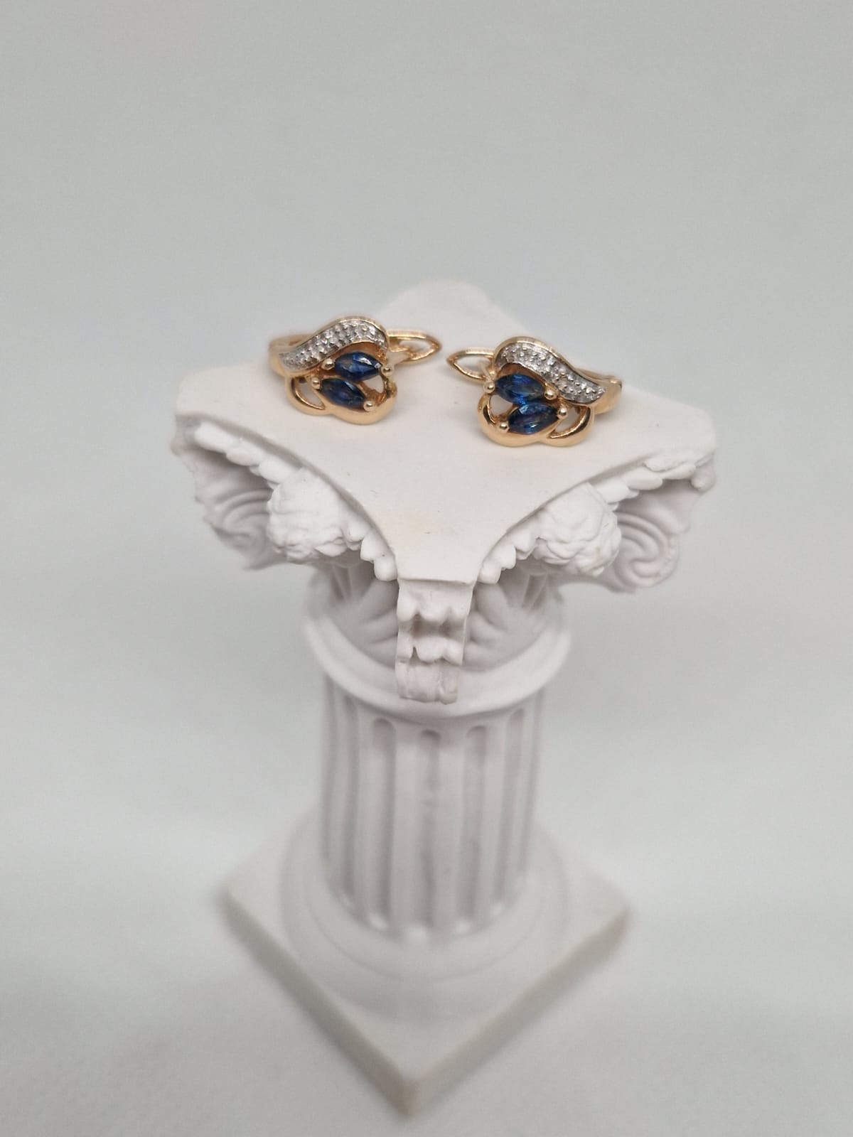 Sapphire and Diamond Earrings 