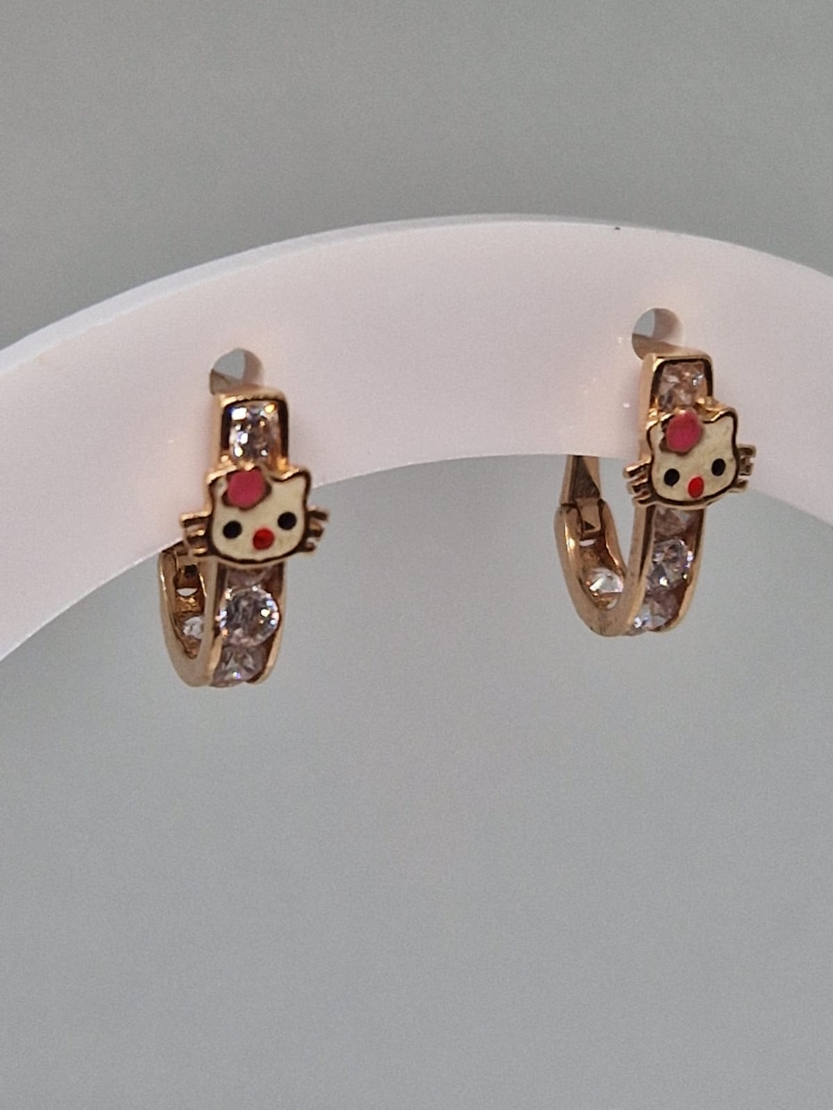 Hello Kitty Gold Hoop Earrings