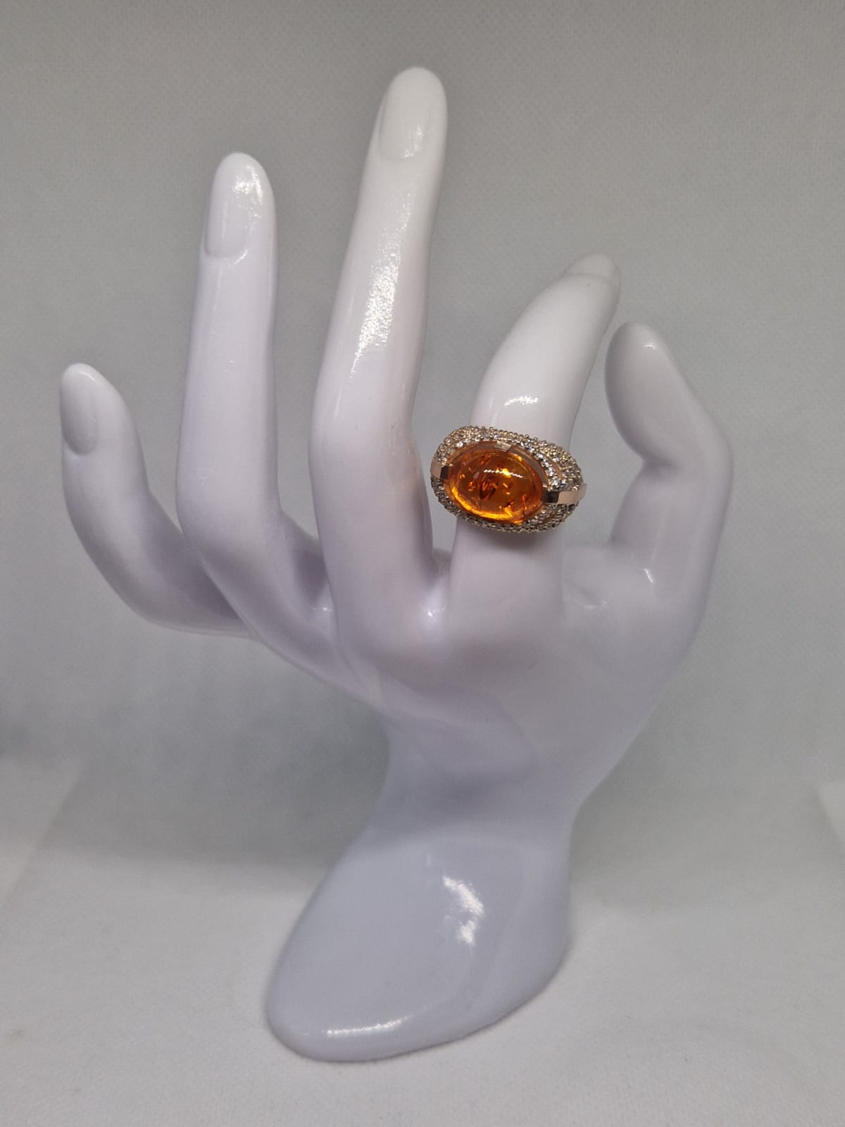 Amber Gemstone Ring
