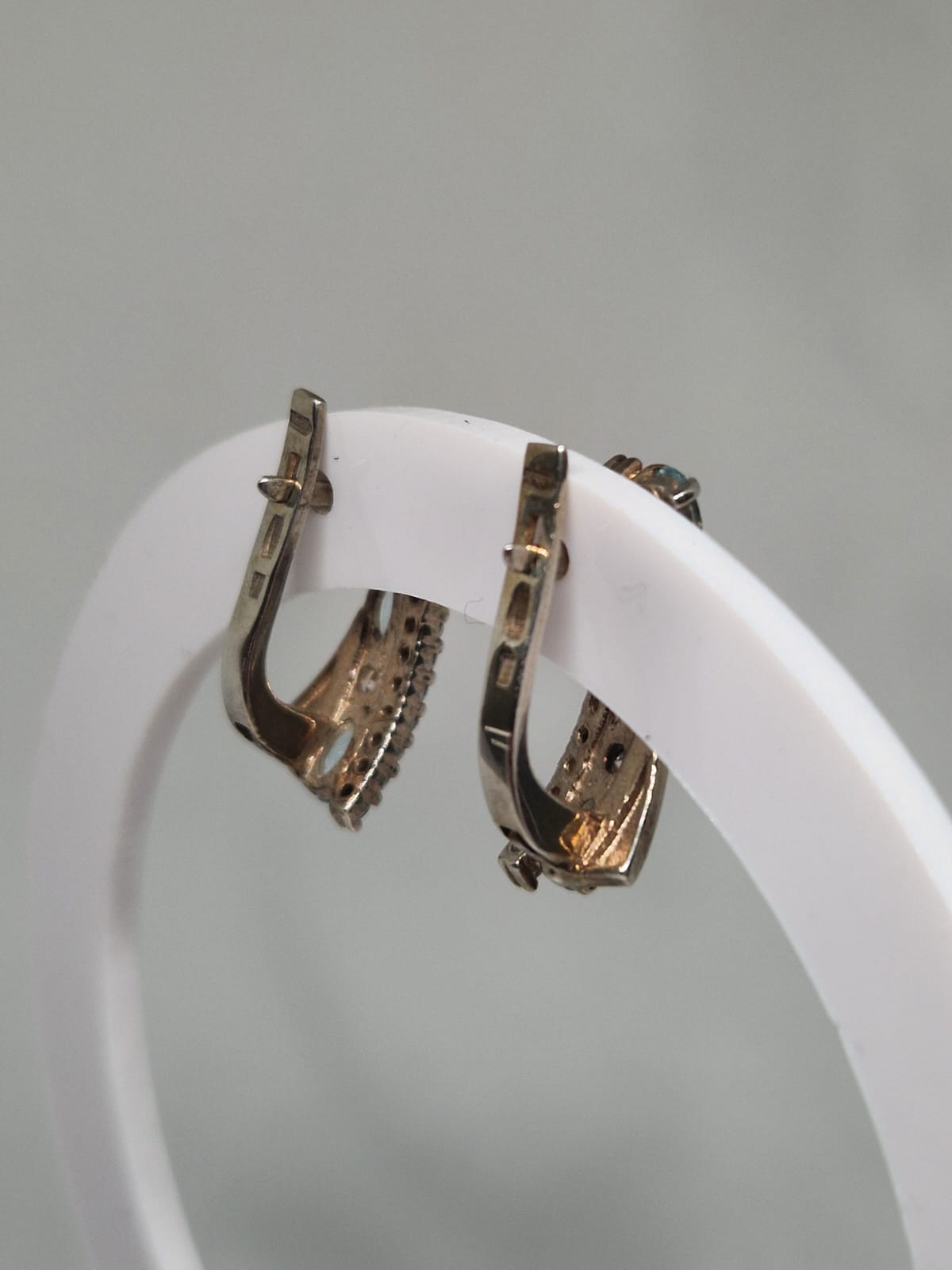 Sterling Silver & Golden Earrings