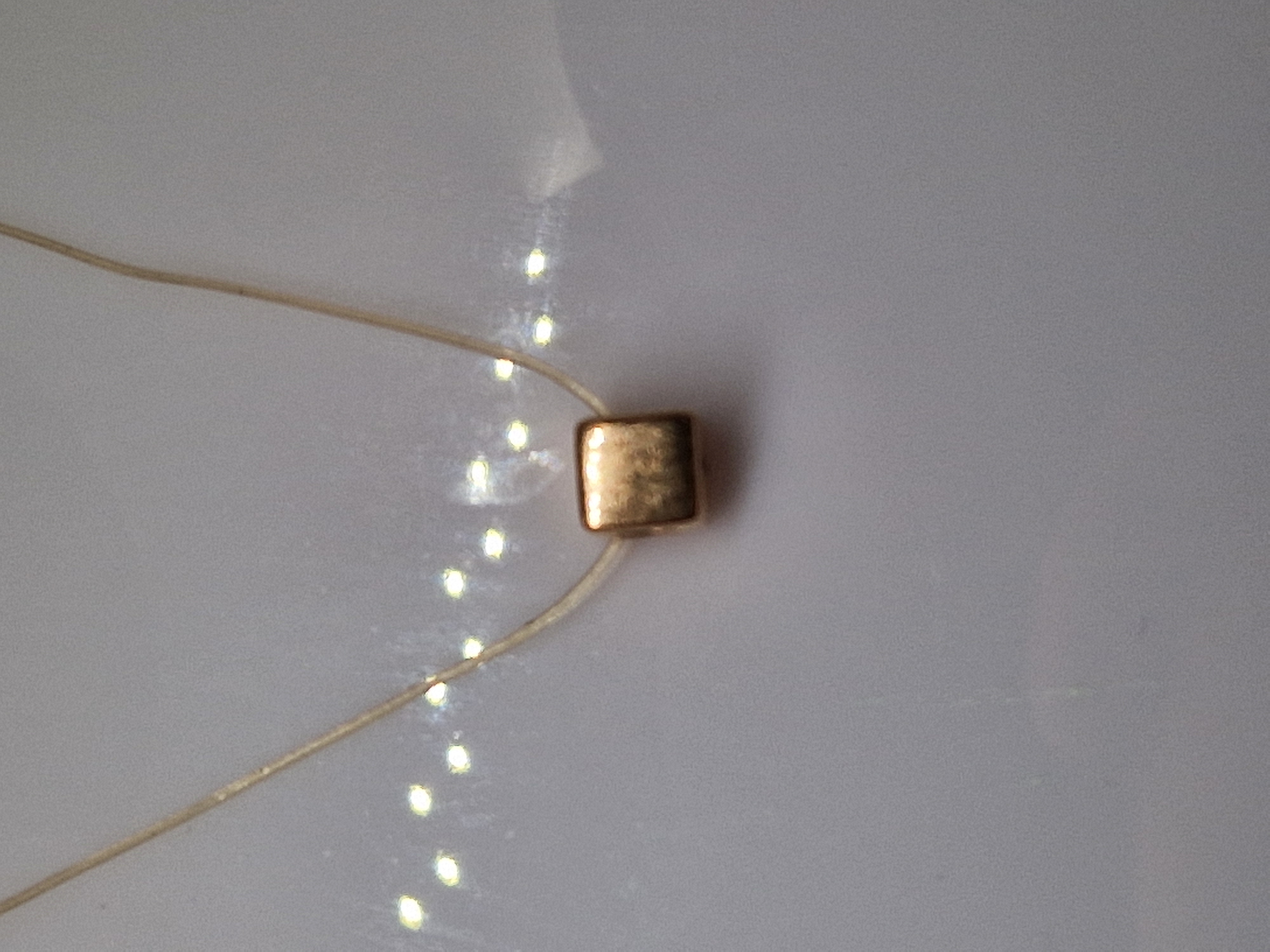 Gold-Tone Square Pendant Necklace