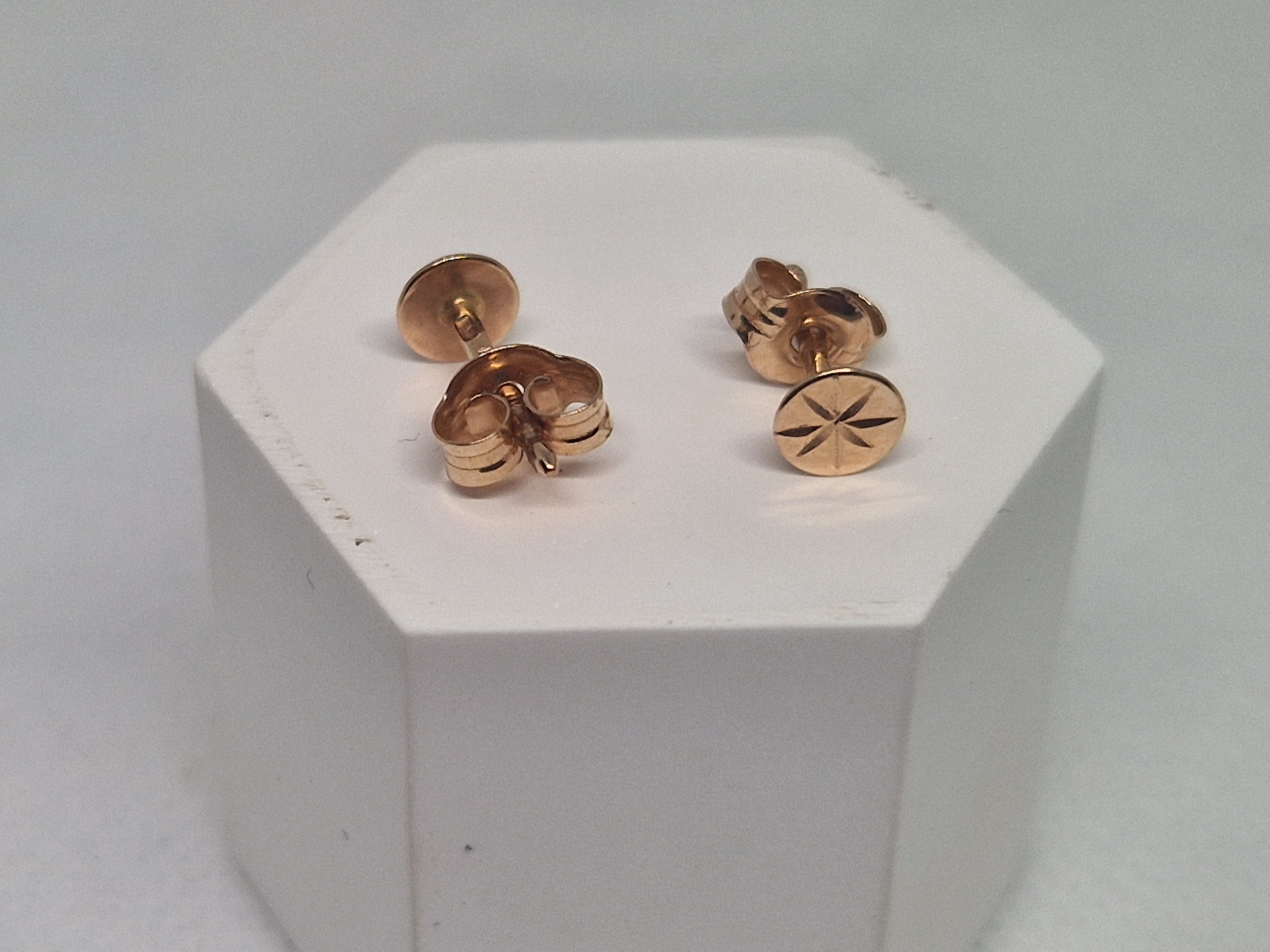 Gold Tone Star Stud Earrings