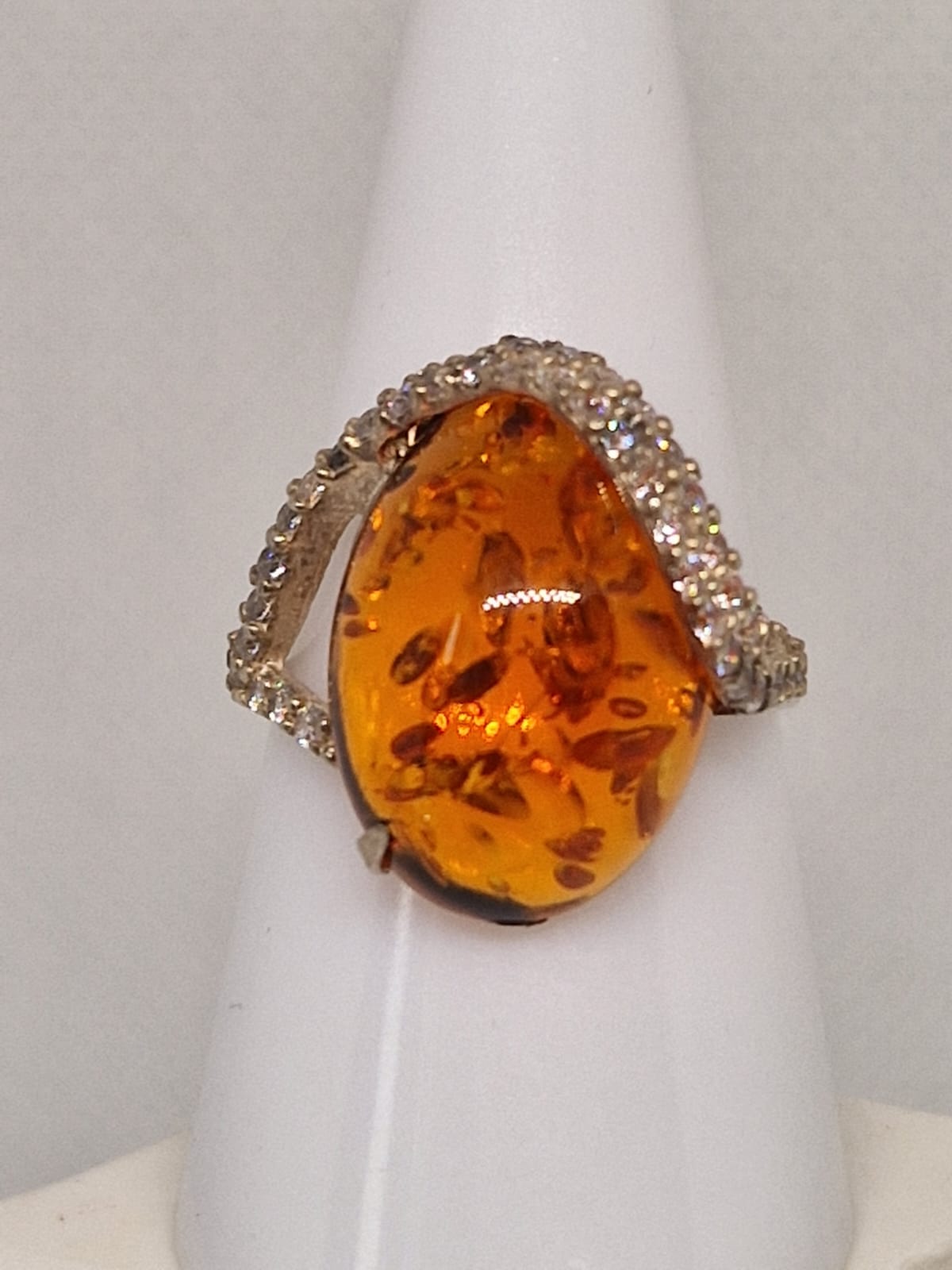 Amber Gemstone Ring