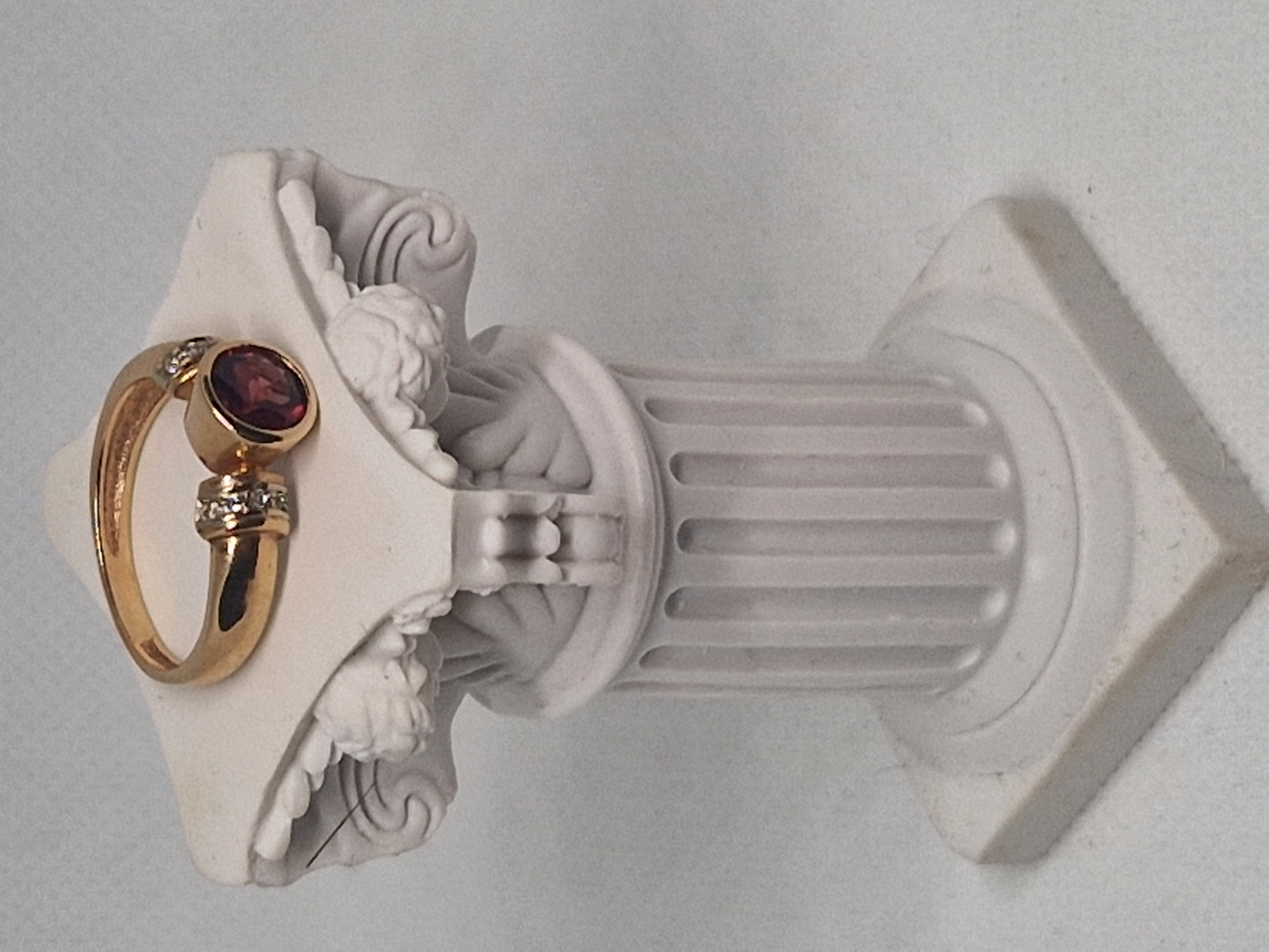 Gold Ring with Garnet Gemstone