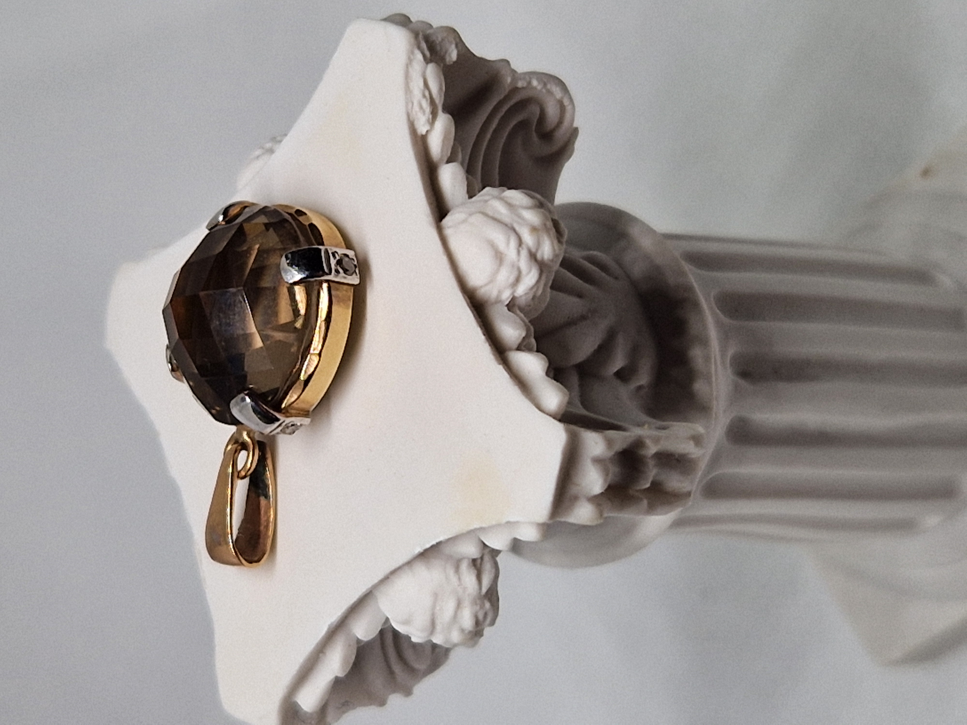 Smoky rauchtopaz Gold Pendant