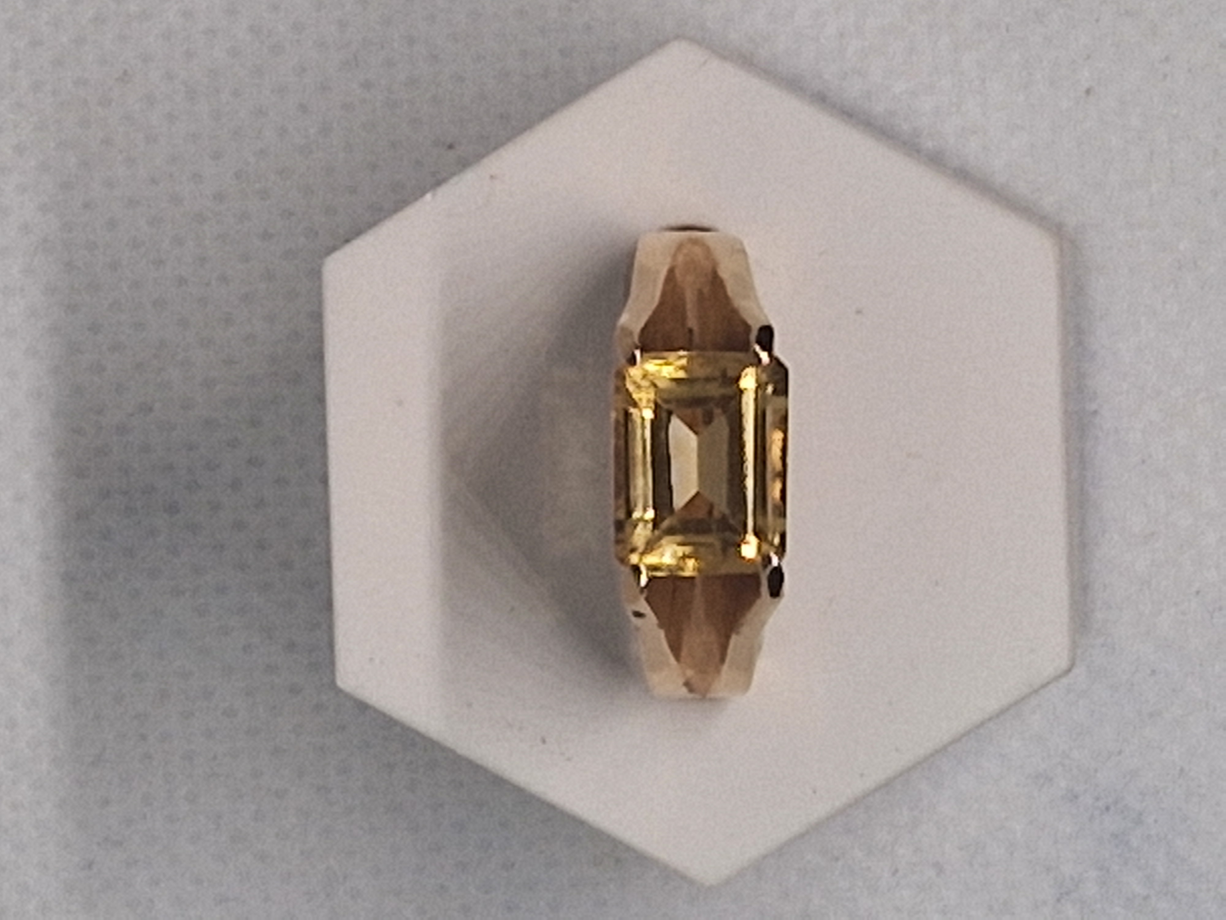 Gold Ring with Yellow Citrine