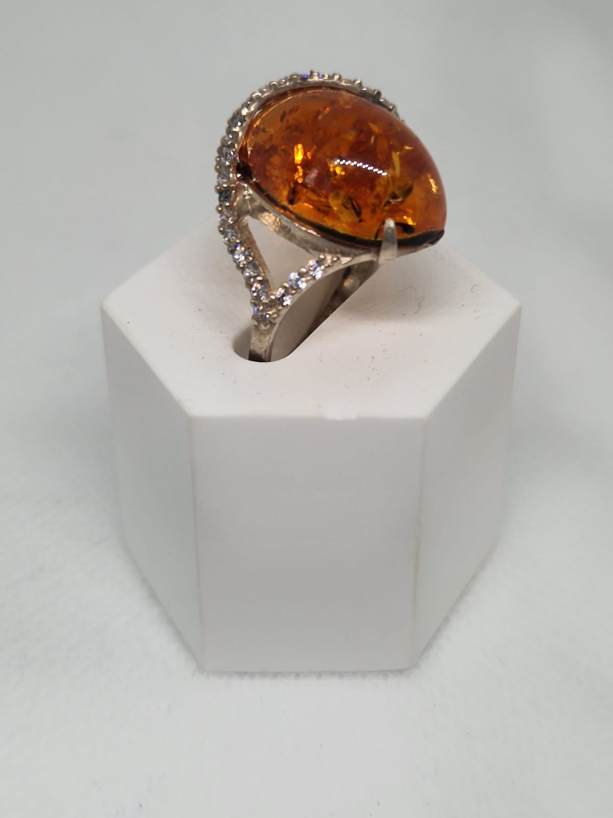 Amber Gemstone Ring