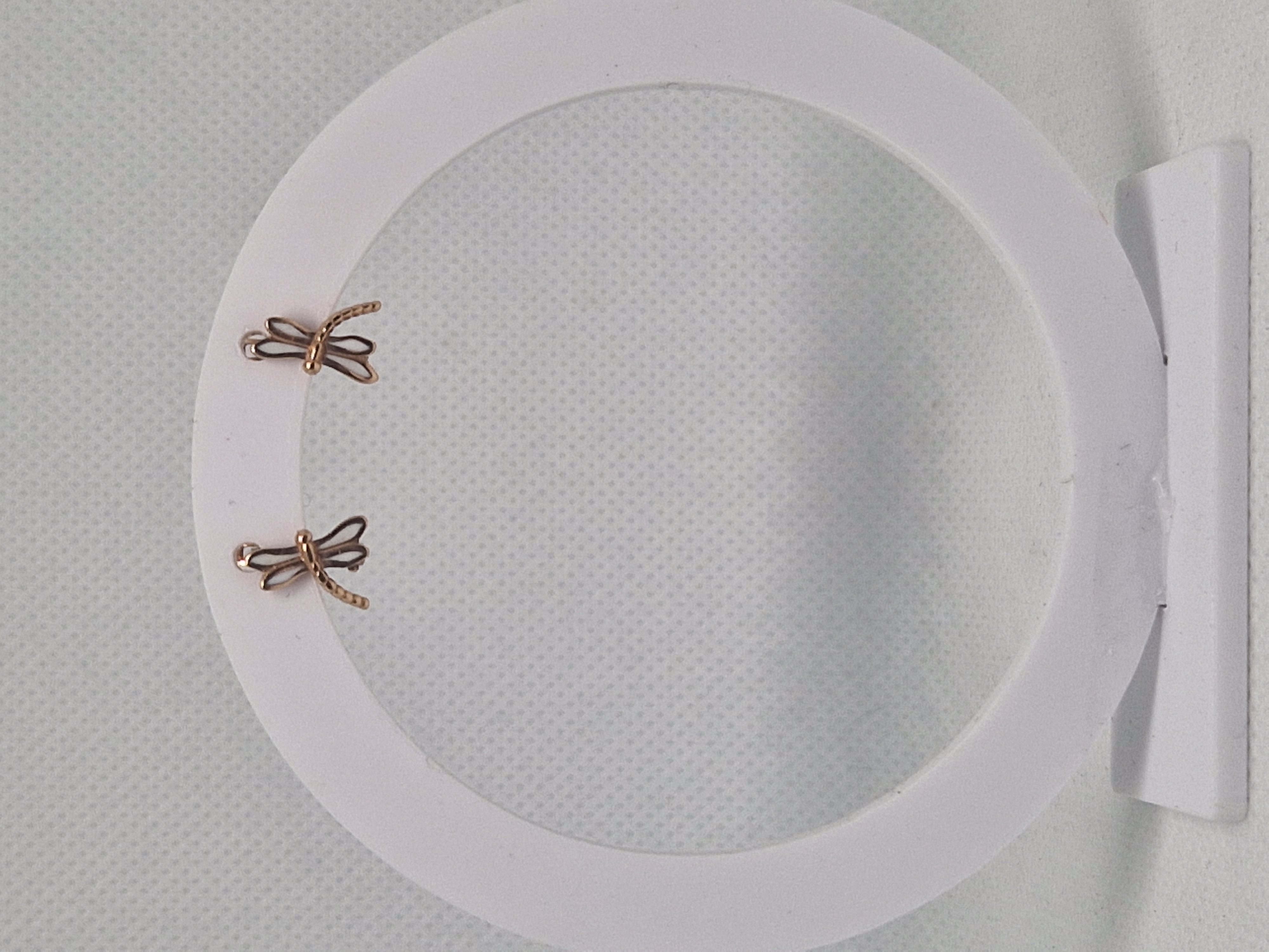 Gold Earrings with enamel