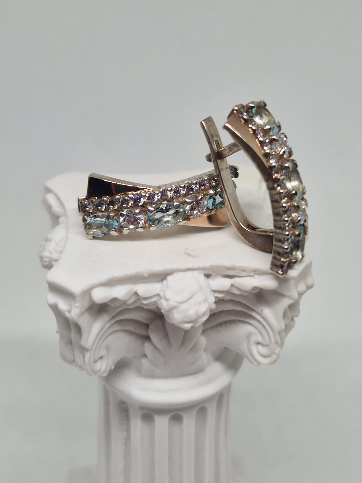 Sterling Silver & Golden Earrings