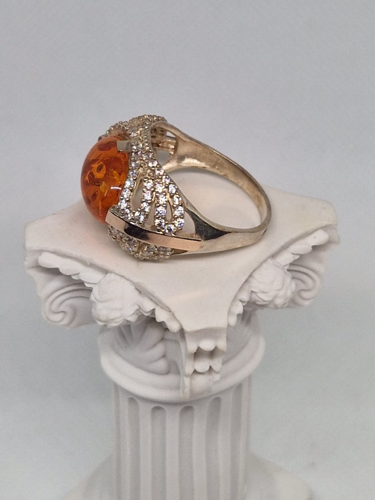 Amber Gemstone Ring