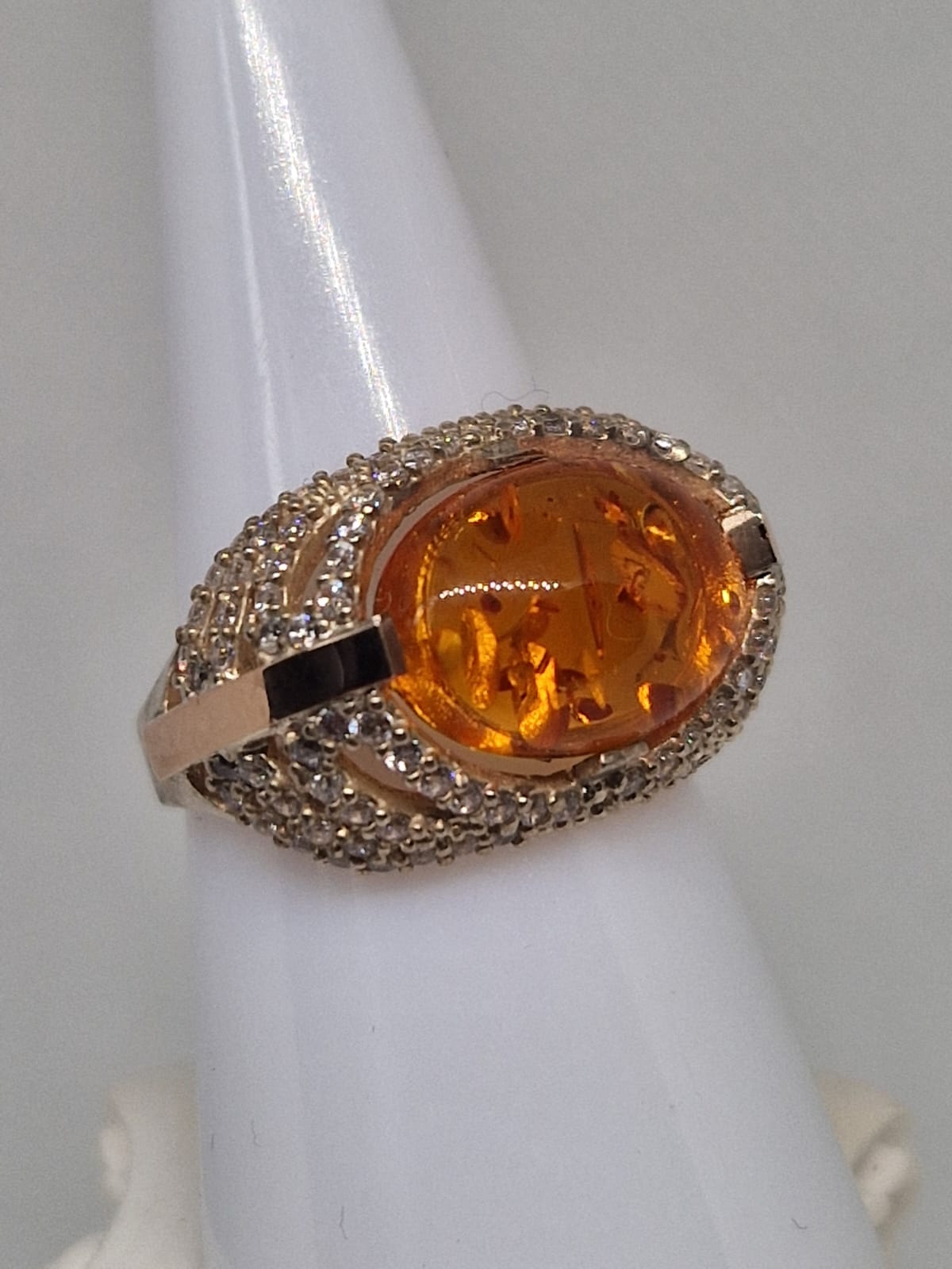 Amber Gemstone Ring