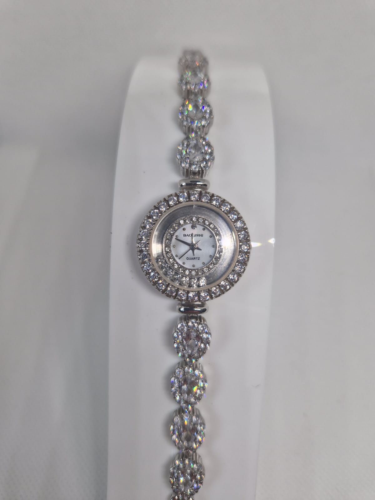 Silver & Glass Watch 