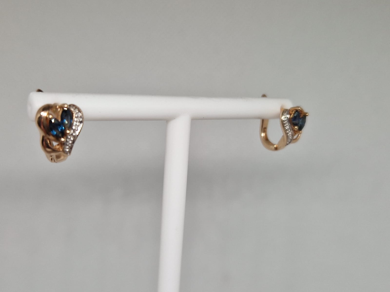 Sapphire and Diamond Earrings 