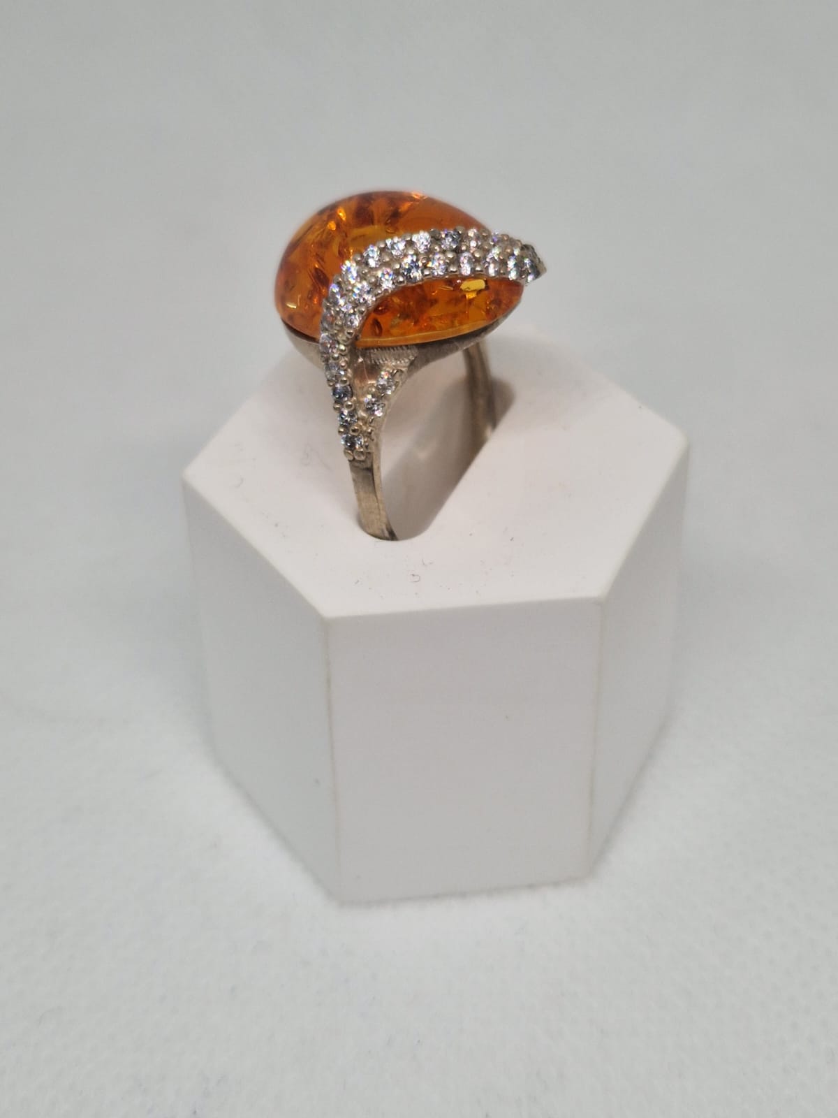 Amber Gemstone Ring