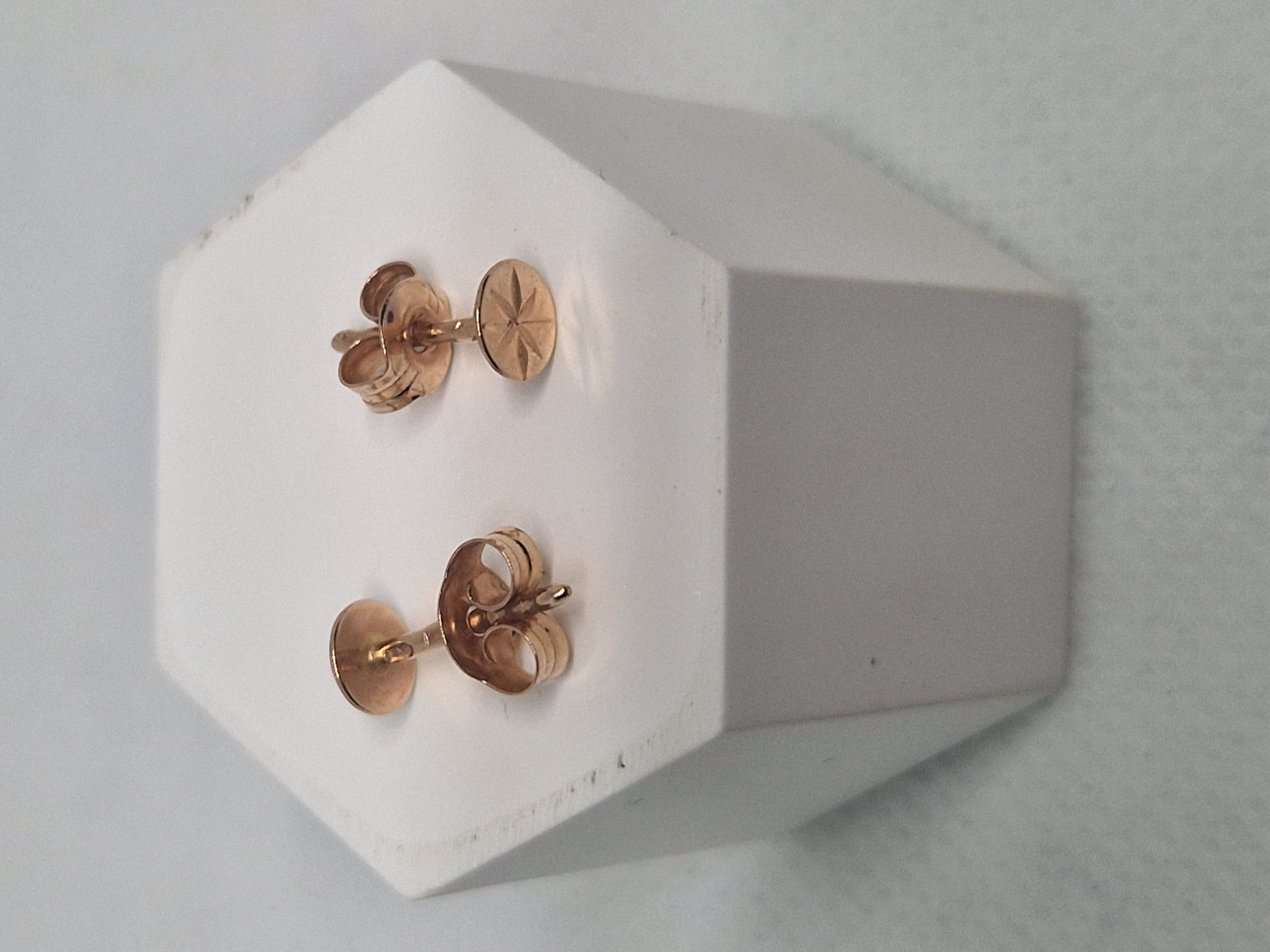 Gold Tone Star Stud Earrings