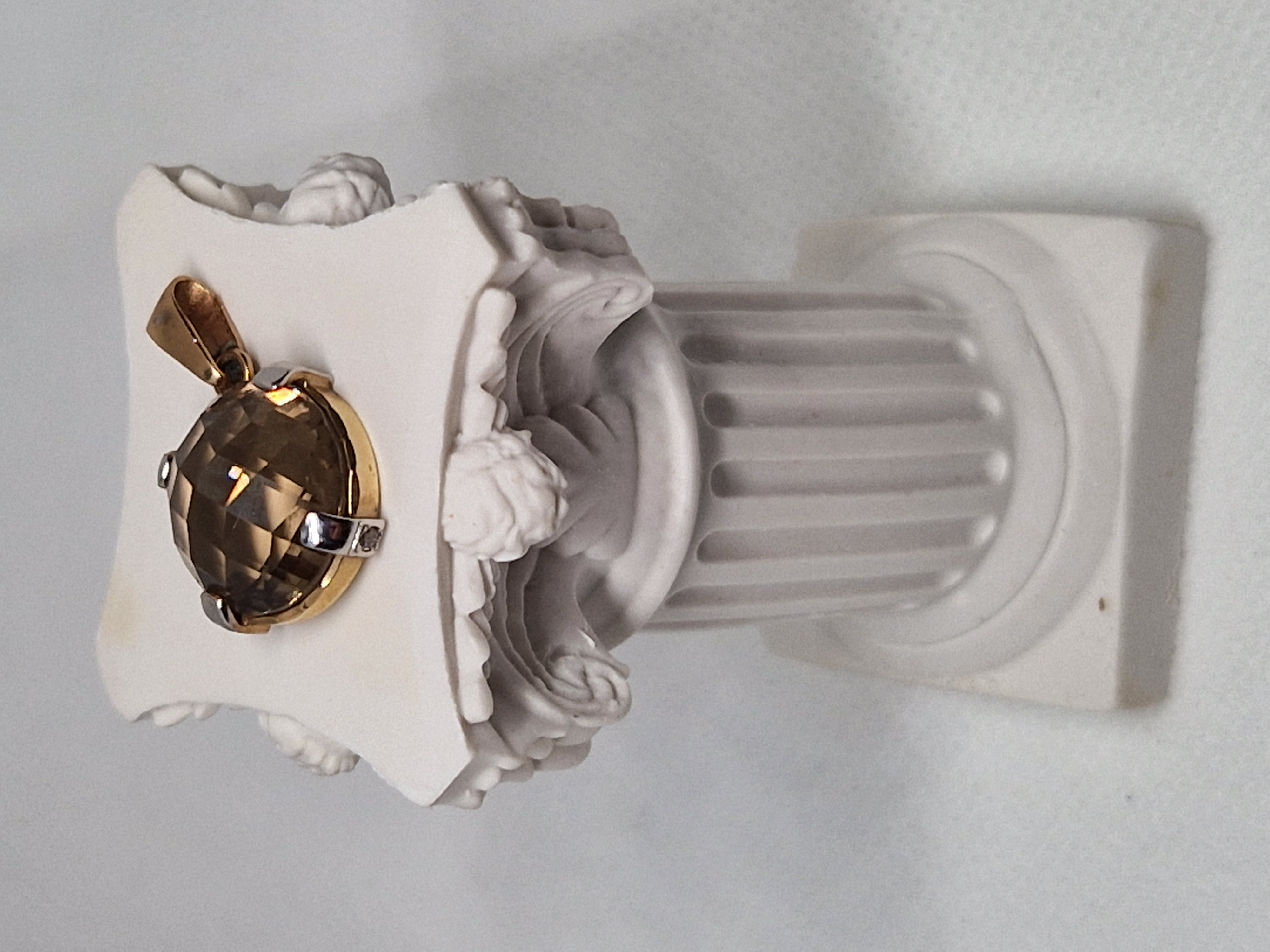 Smoky rauchtopaz Gold Pendant