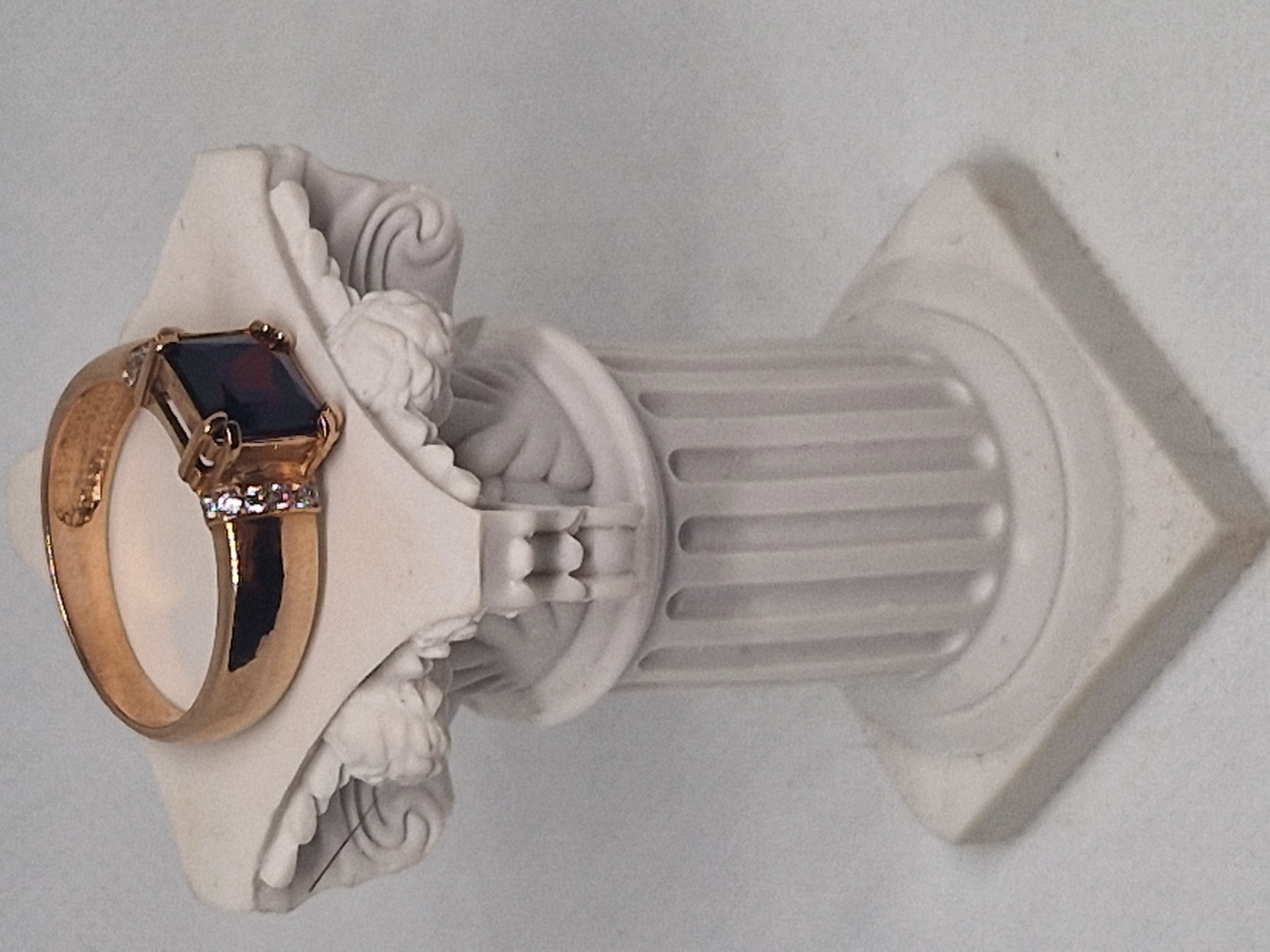 Gold Ring with Garnet Stone