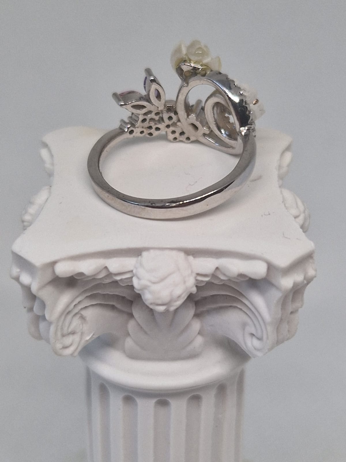 Floral Crystal Statement Ring