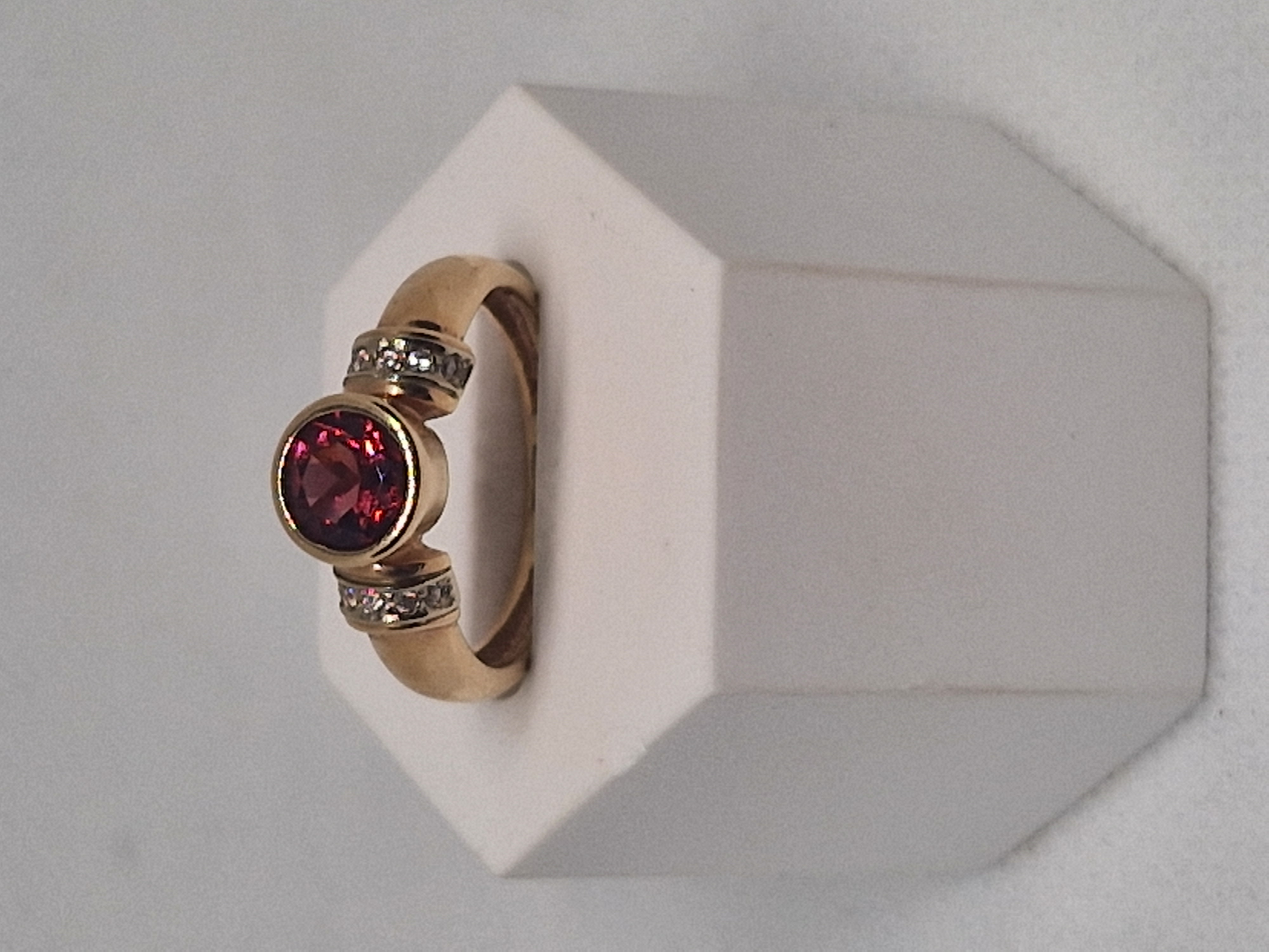 Gold Ring with Garnet Gemstone