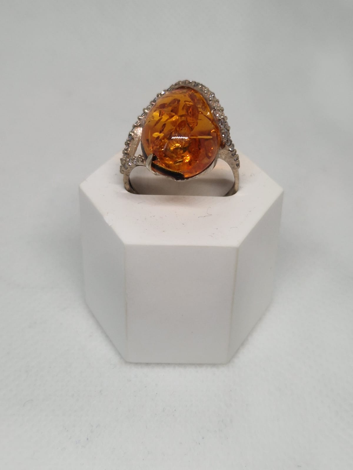 Amber Gemstone Ring