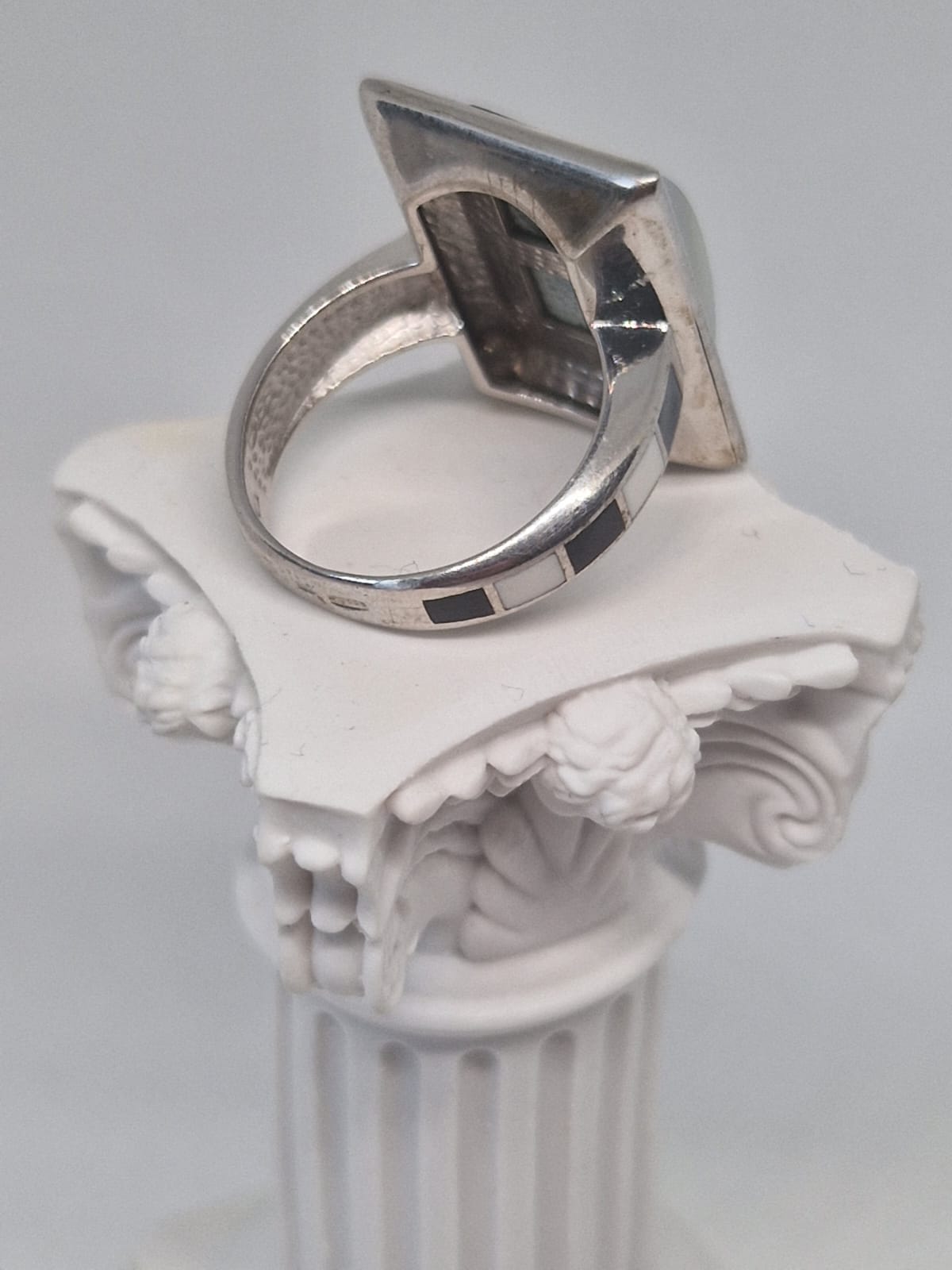 Black and White Geometric Ring