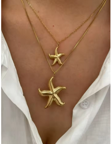 Gold Starfish Pendant Necklace