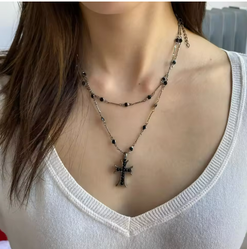 Layered Cross Necklace
