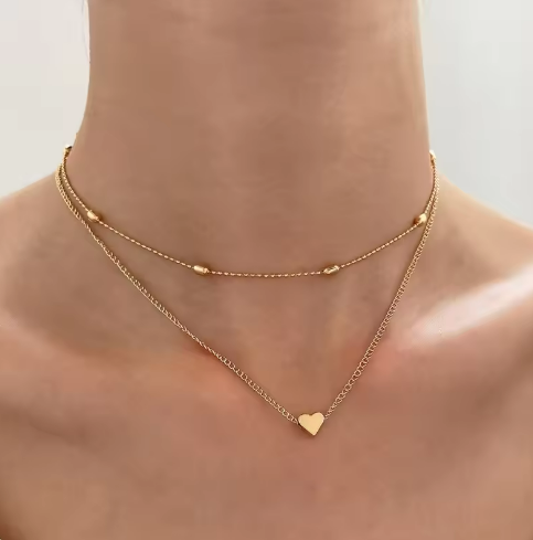 Double Layer Heart Necklace