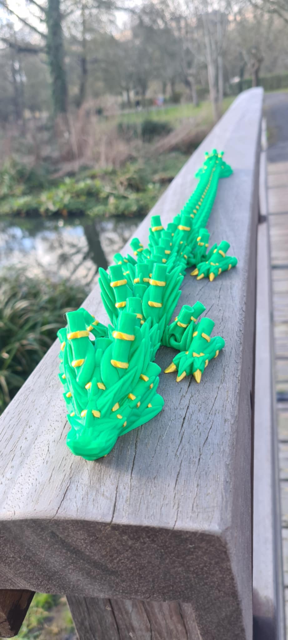 Green Spiked Toy Lizard