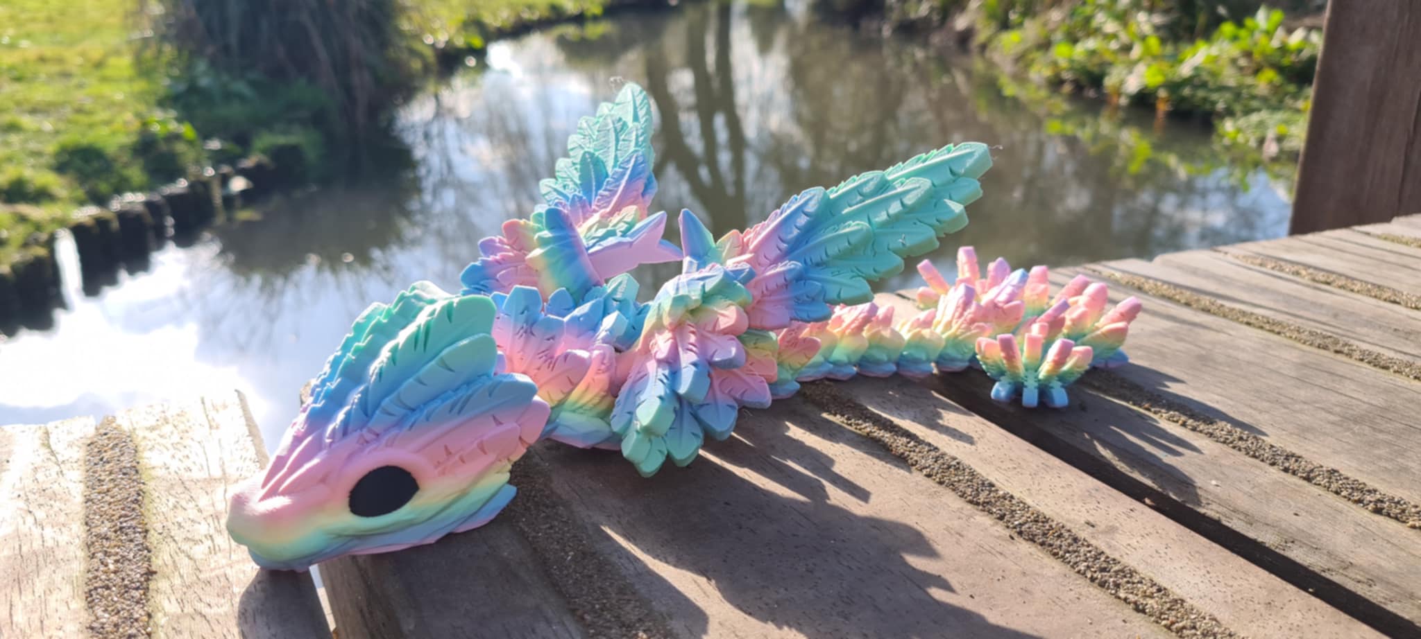 Rainbow Dragon Figurine