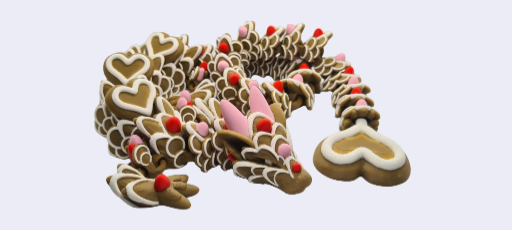 Heart Gingerbread Large Dragon