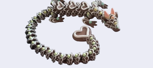 Heart Gingerbread Large Dragon