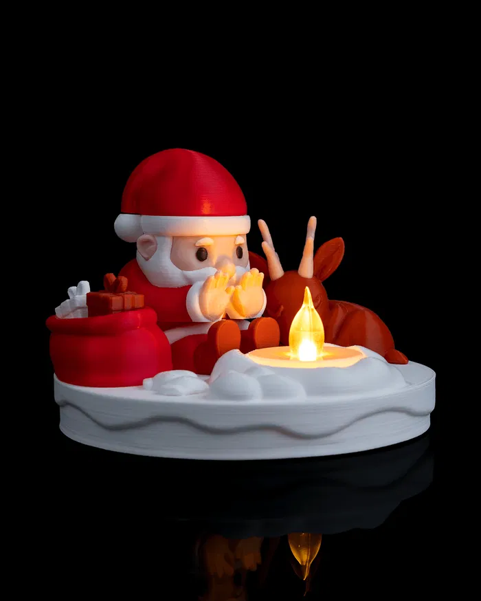 Santa’s Bonfire – Tea Light Lamp