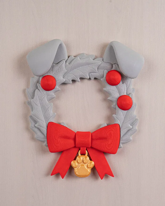 Dog Christmas Wreath – 3D Crochet Style