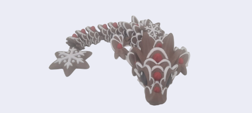 Snowflake Gingerbread Medium Dragon