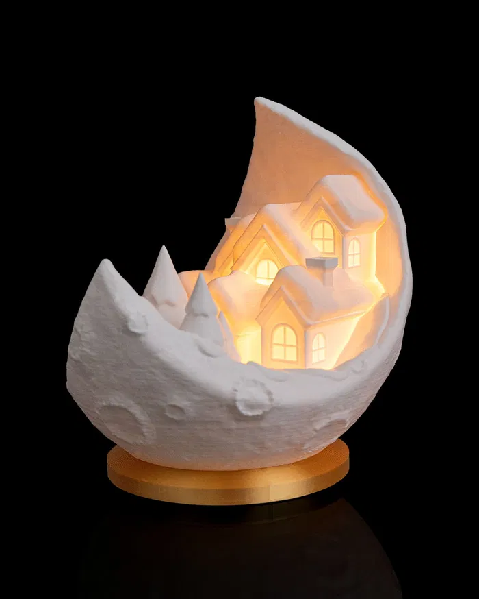 Village on the Moon – Tea Light Lamp