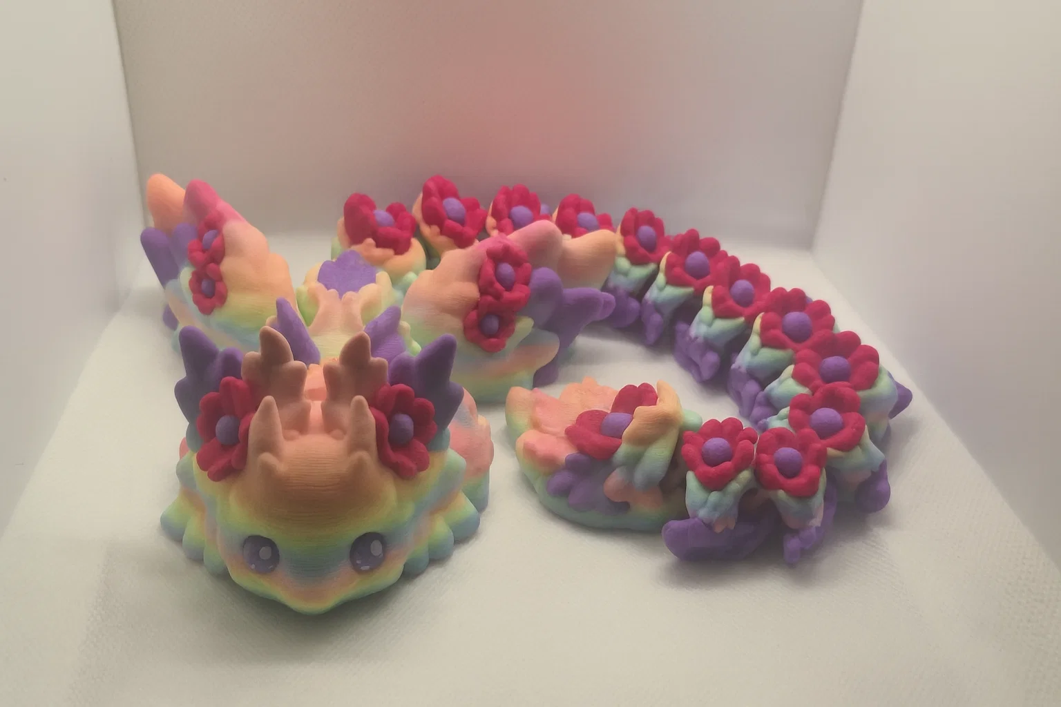 Large Kosha Dragon – Pastel Rainbow