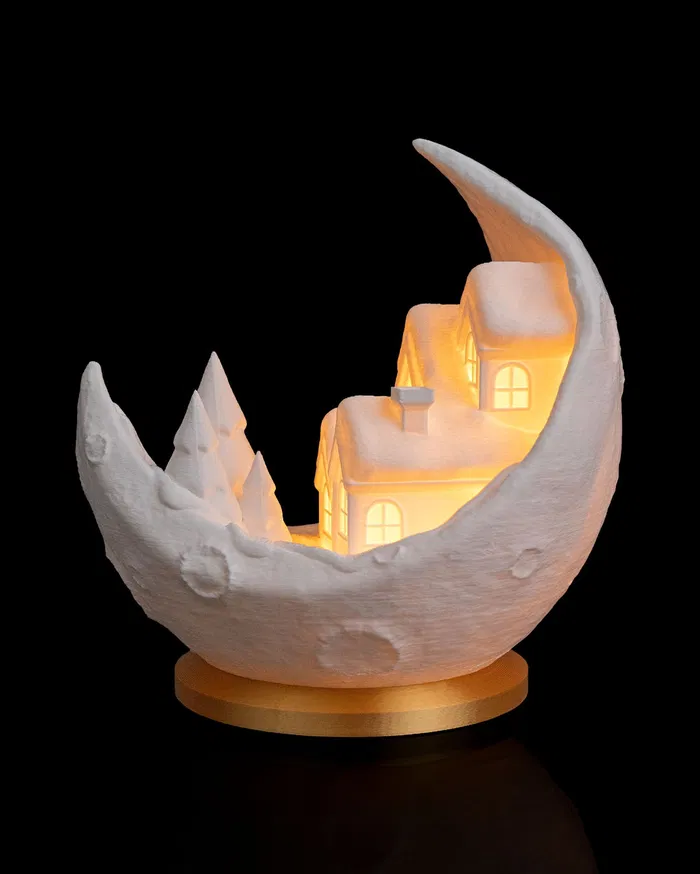 Village on the Moon – Tea Light Lamp