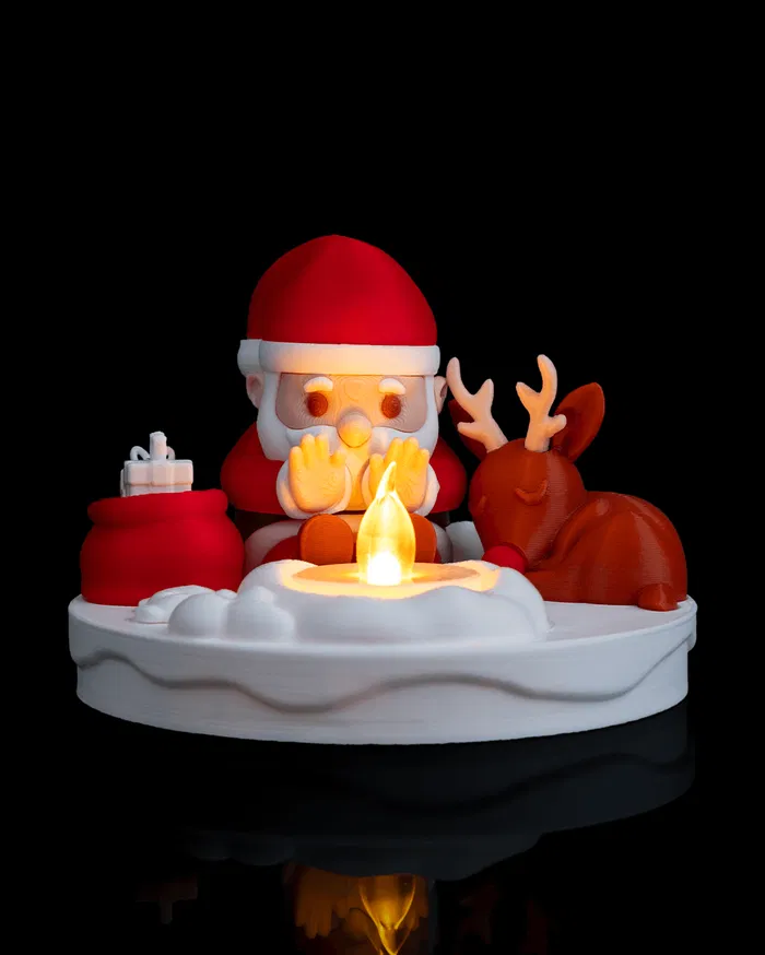 Santa’s Bonfire – Tea Light Lamp