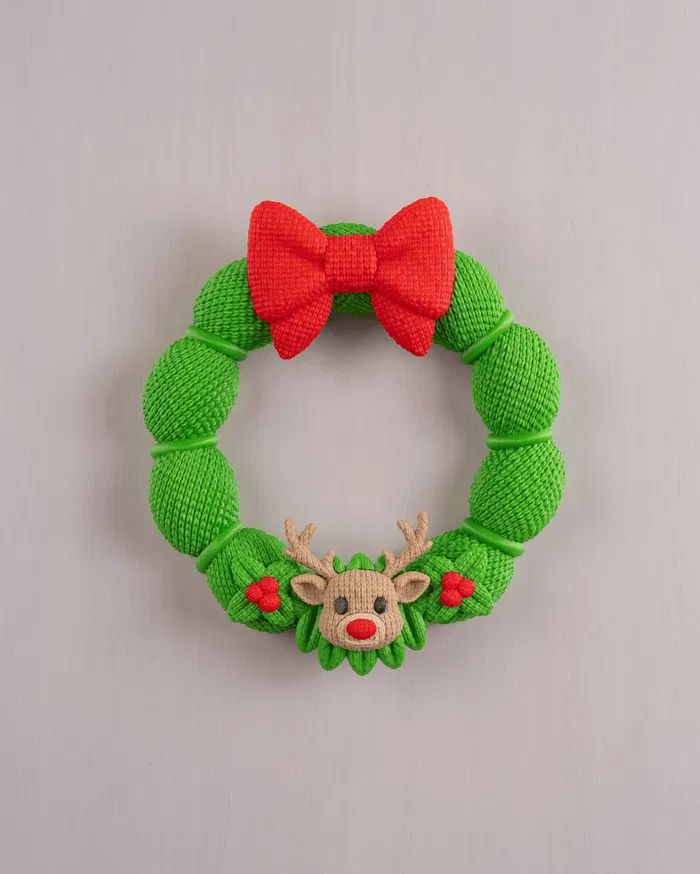 Reindeer Christmas Wreath – 3D Crochet Style