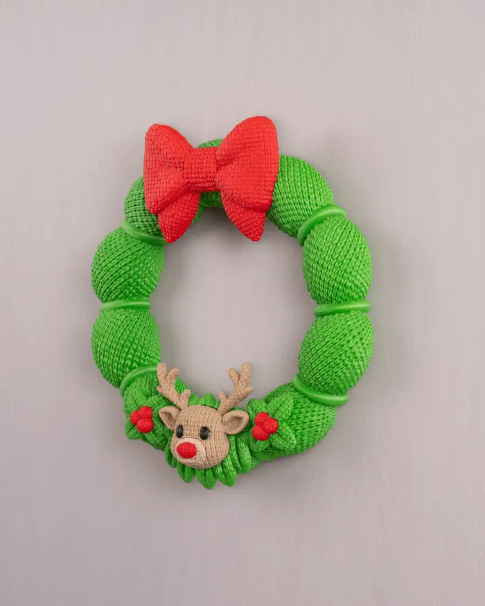 Reindeer Christmas Wreath – 3D Crochet Style
