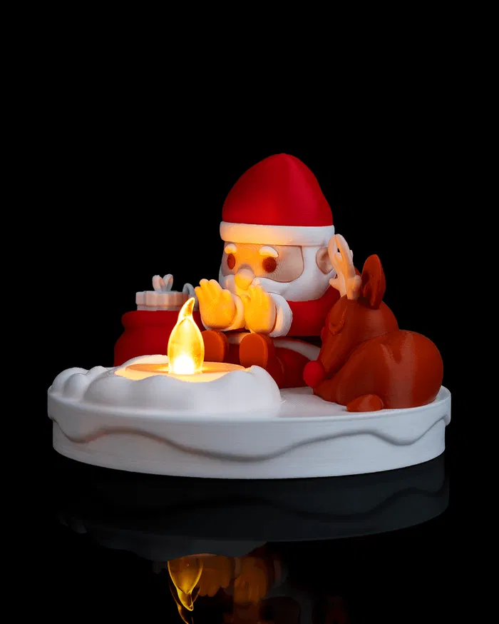 Santa’s Bonfire – Tea Light Lamp