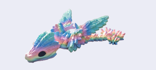 Serpent Medium Dragon – Pastel Rainbow